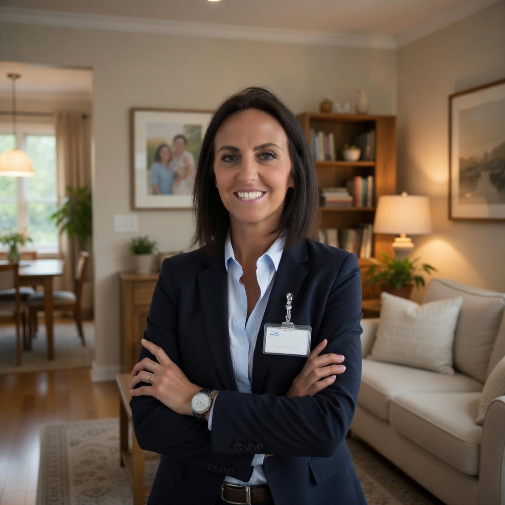 Erica Oswald, ClearStep Home Safety, conducting a home safety evaluation in Grand Rapids MI